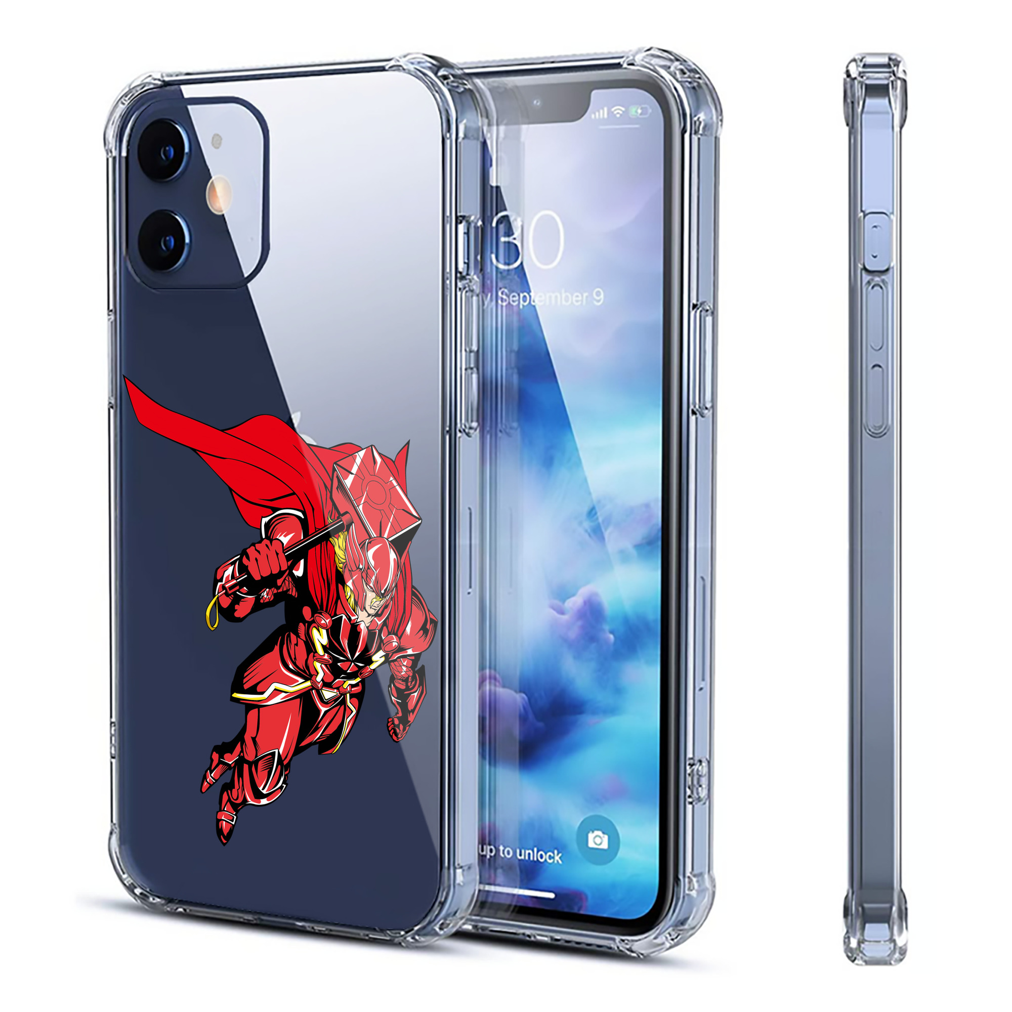 （画像用） アベンジャーズ The Avengers 【iPhone 12シリーズ対応】透明スマホケース（クリアソフトケース）